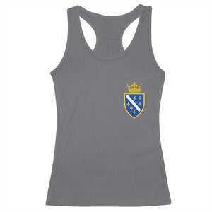 Bosnia and Herzegovina Flag Emblem with Crown Racerback Tank Top