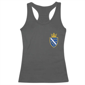 Bosnia and Herzegovina Flag Emblem with Crown Racerback Tank Top