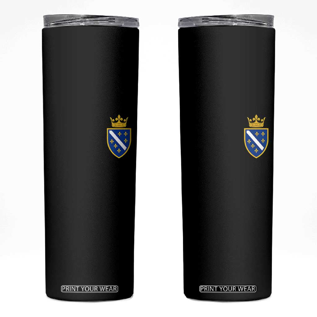 Bosnia and Herzegovina Flag Emblem with Crown Skinny Tumbler