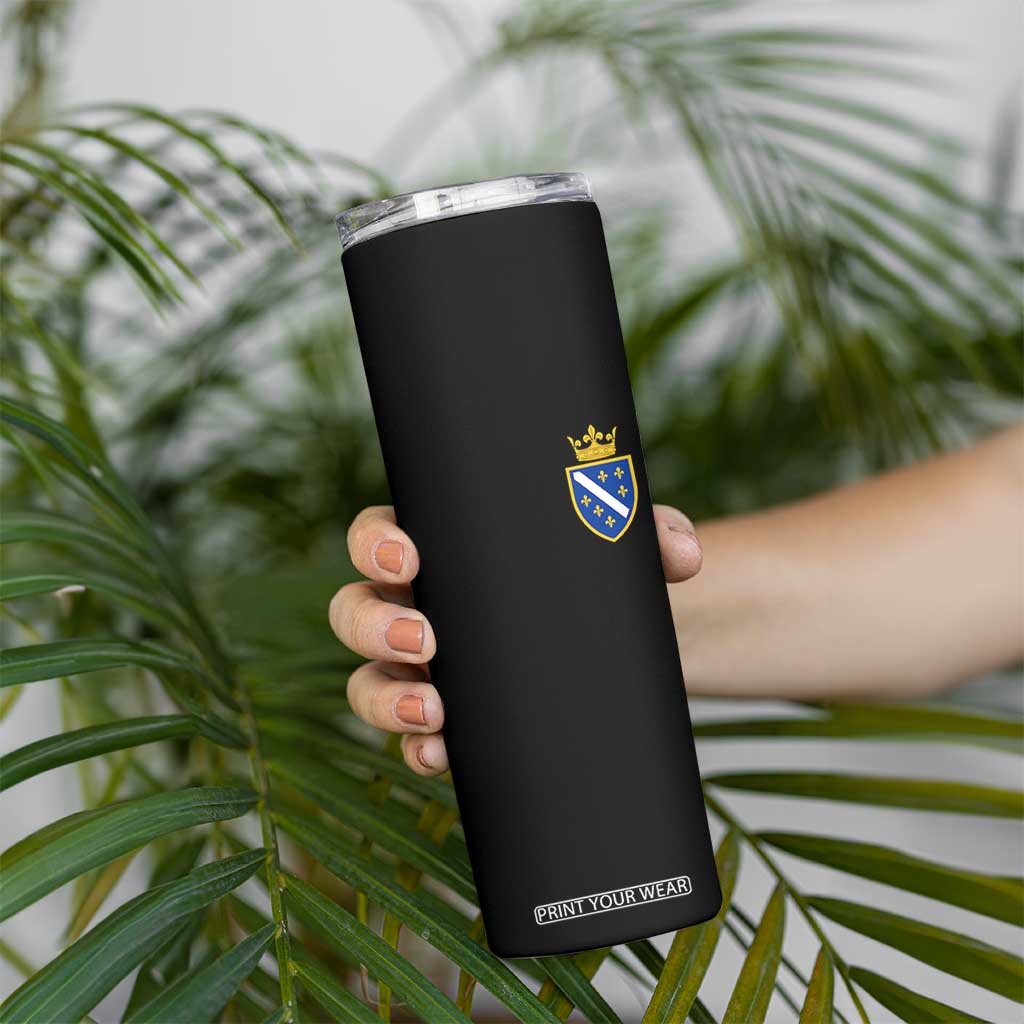 Bosnia and Herzegovina Flag Emblem with Crown Skinny Tumbler