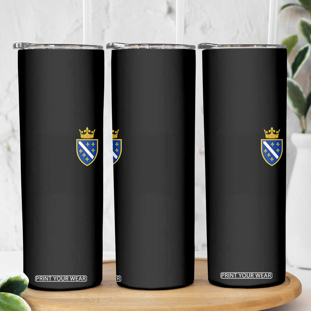 Bosnia and Herzegovina Flag Emblem with Crown Skinny Tumbler