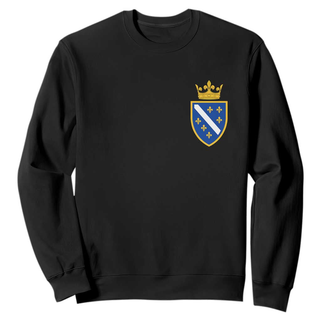 Bosnia and Herzegovina Flag Emblem with Crown Sweatshirt