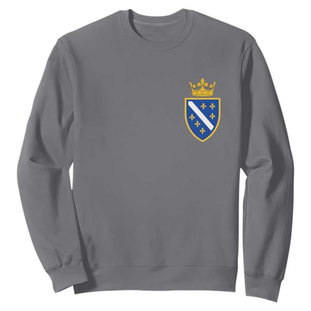 Bosnia and Herzegovina Flag Emblem with Crown Sweatshirt