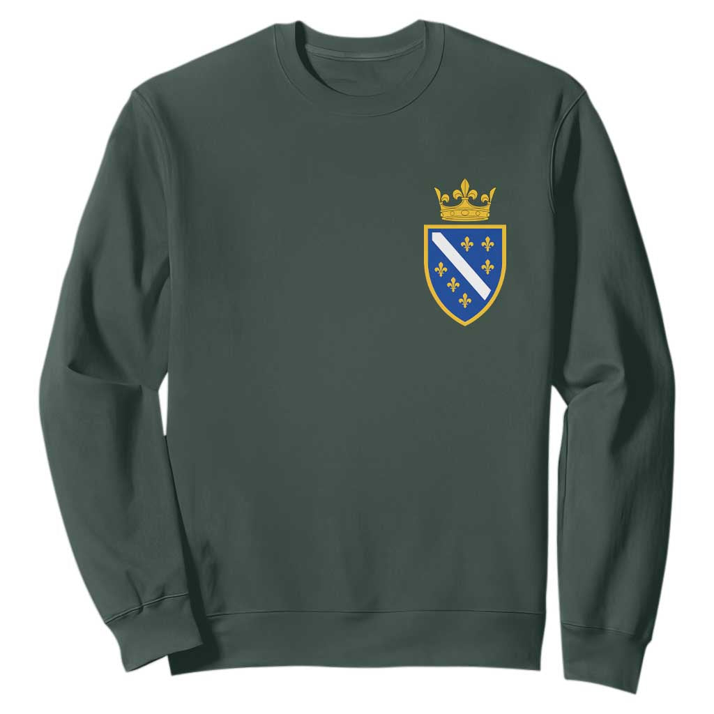 Bosnia and Herzegovina Flag Emblem with Crown Sweatshirt