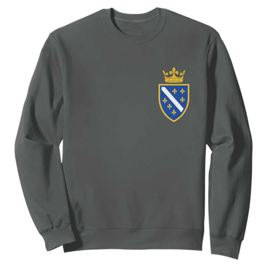 Bosnia and Herzegovina Flag Emblem with Crown Sweatshirt
