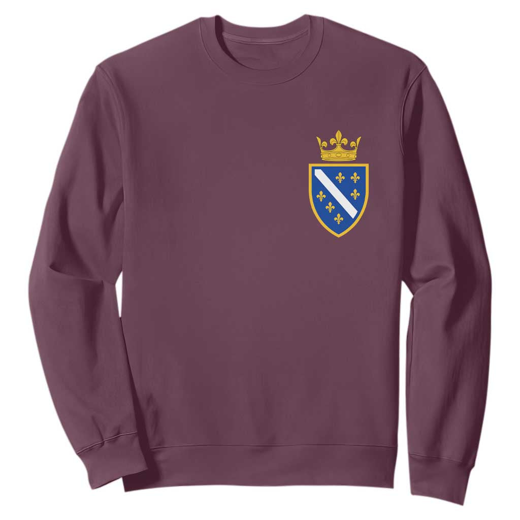 Bosnia and Herzegovina Flag Emblem with Crown Sweatshirt