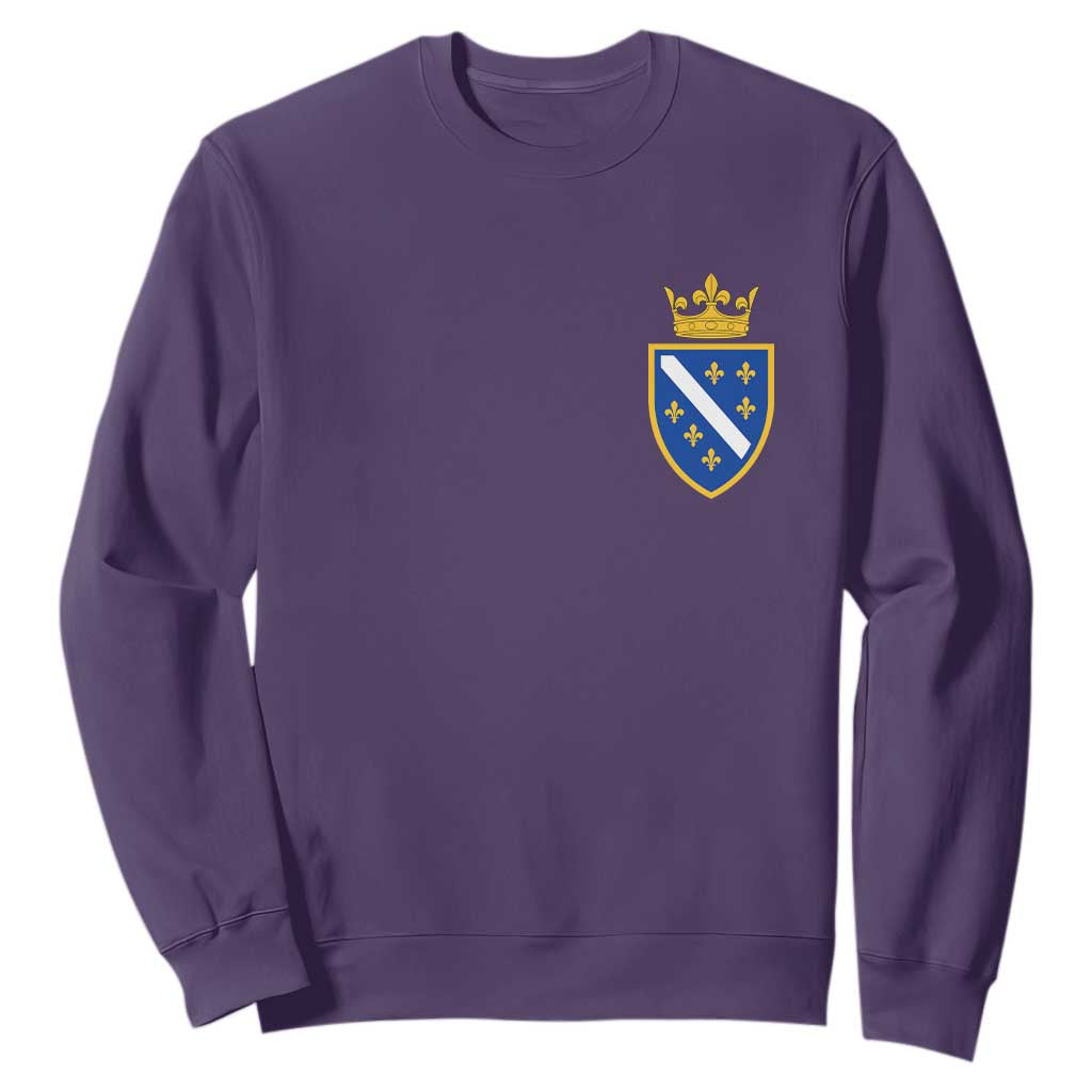 Bosnia and Herzegovina Flag Emblem with Crown Sweatshirt