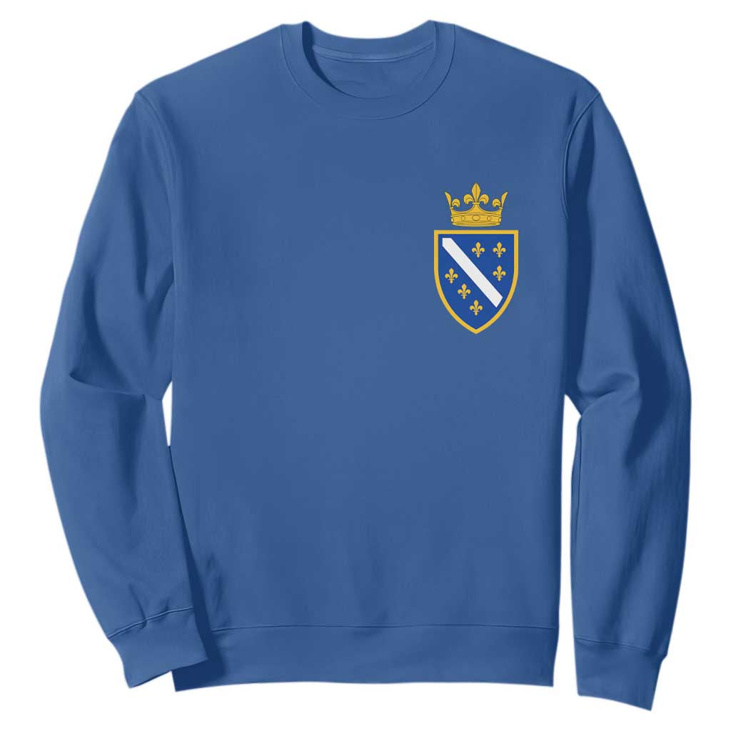 Bosnia and Herzegovina Flag Emblem with Crown Sweatshirt