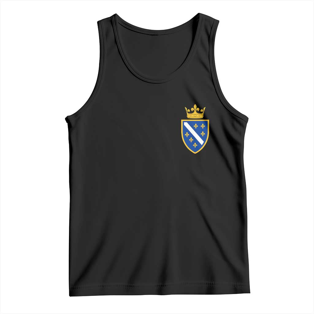 Bosnia and Herzegovina Flag Emblem with Crown Tank Top TS11 Black Print Your Wear