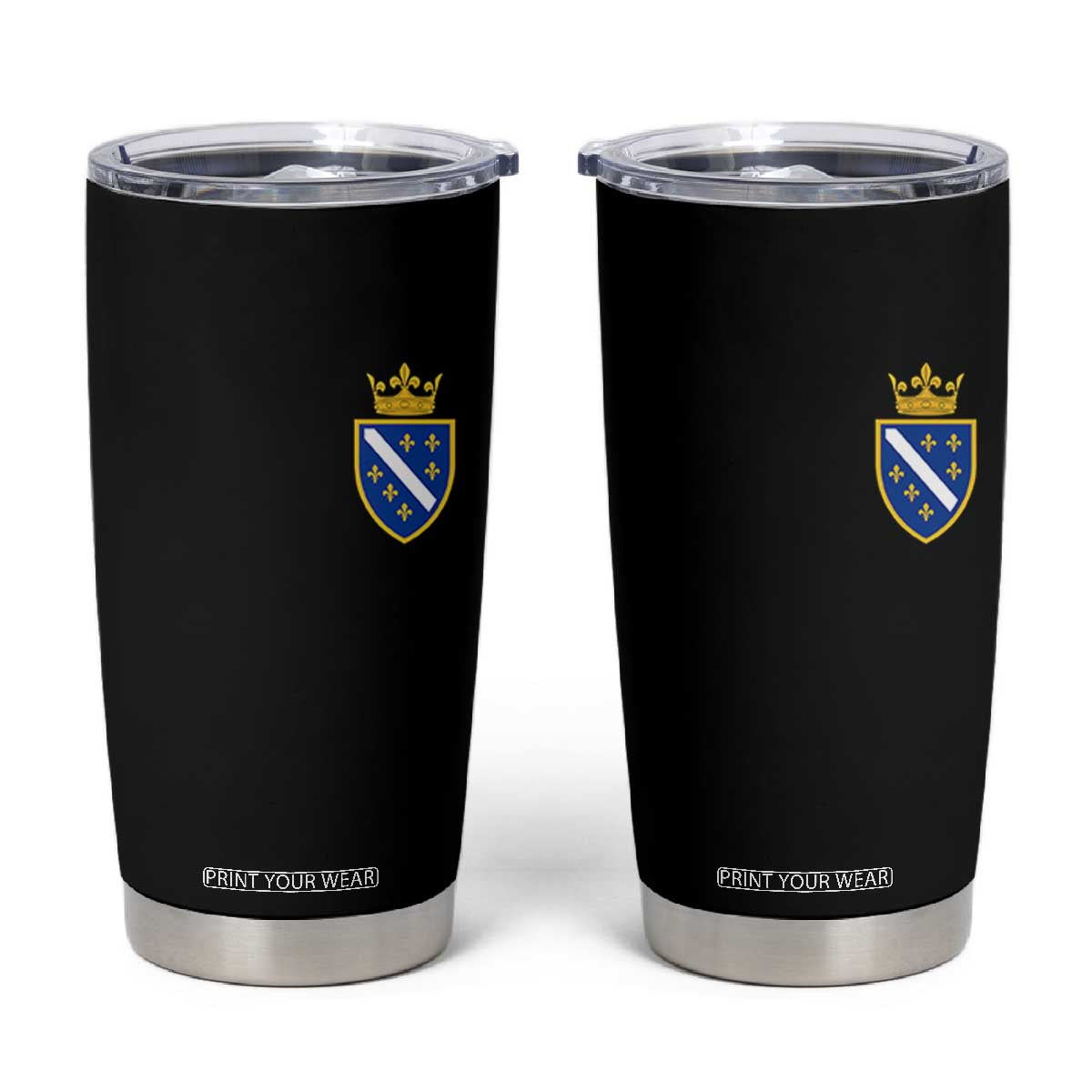 Bosnia and Herzegovina Flag Emblem with Crown Tumbler Cup