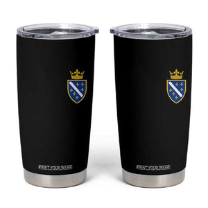 Bosnia and Herzegovina Flag Emblem with Crown Tumbler Cup