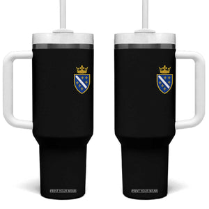 Bosnia and Herzegovina Flag Emblem with Crown Tumbler With Handle