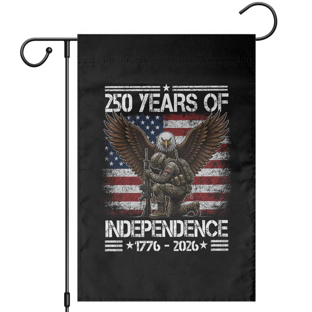 250 Years Of Independence Military Army Garden Flag 250th Anniversary USA Bald Eagle TS11 Black Print Your Wear