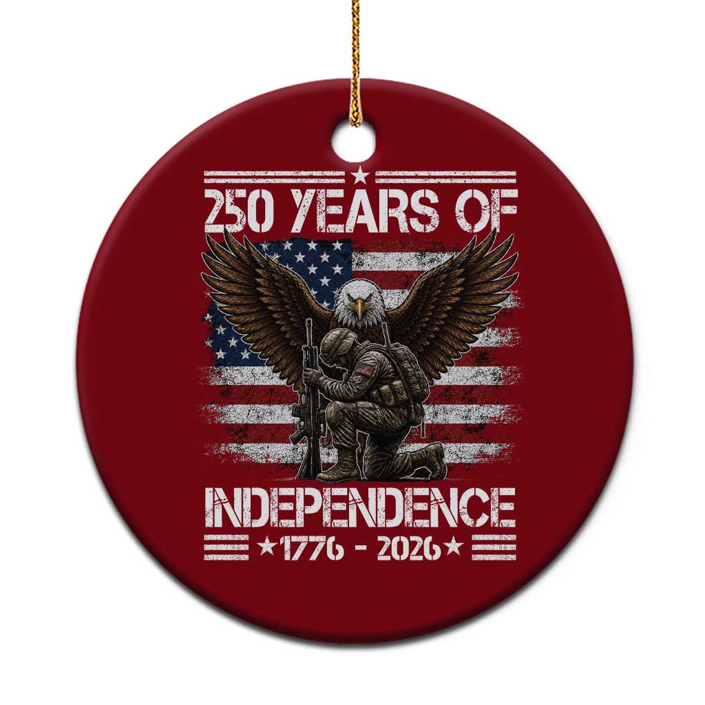 250 Years Of Independence Military Army Ceramic Ornament 250th Anniversary USA Bald Eagle TS11 1pc Red Print Your Wear