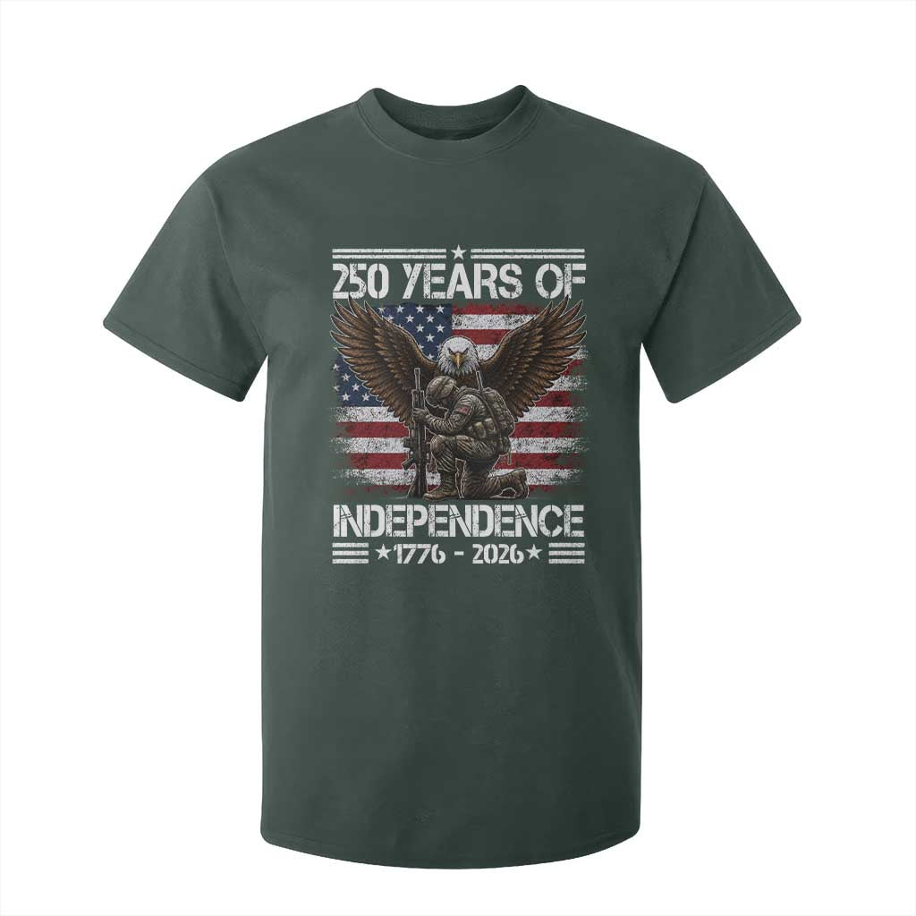 250 Years Of Independence Military Army T Shirt For Kid 250th Anniversary USA Bald Eagle