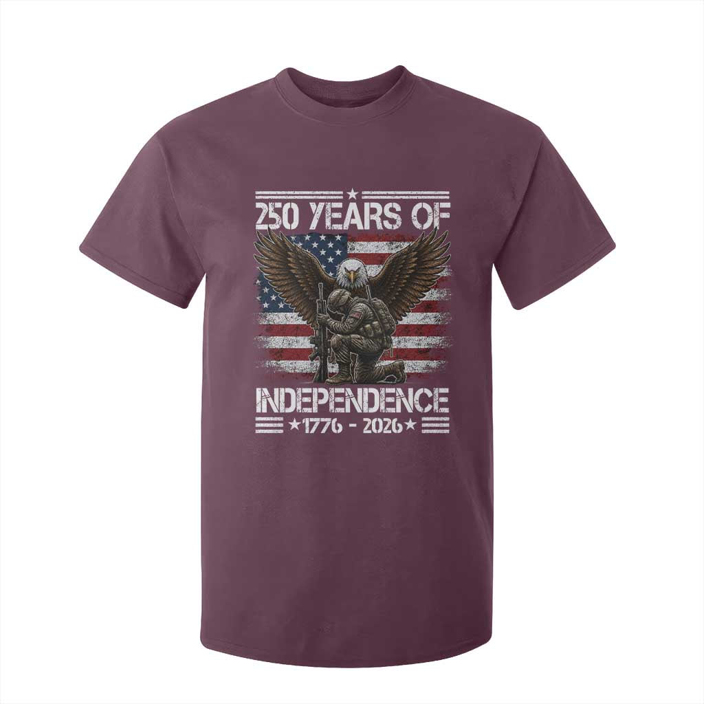 250 Years Of Independence Military Army T Shirt For Kid 250th Anniversary USA Bald Eagle