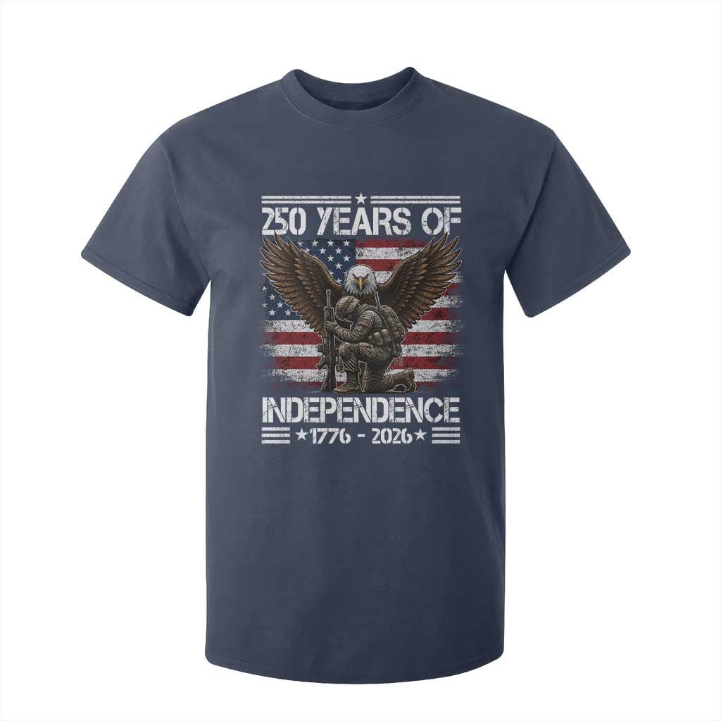 250 Years Of Independence Military Army T Shirt For Kid 250th Anniversary USA Bald Eagle
