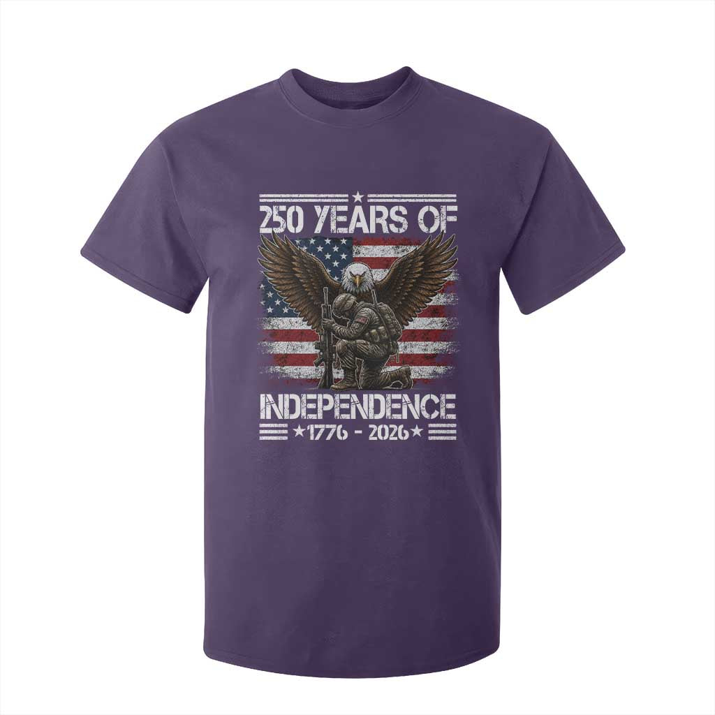 250 Years Of Independence Military Army T Shirt For Kid 250th Anniversary USA Bald Eagle