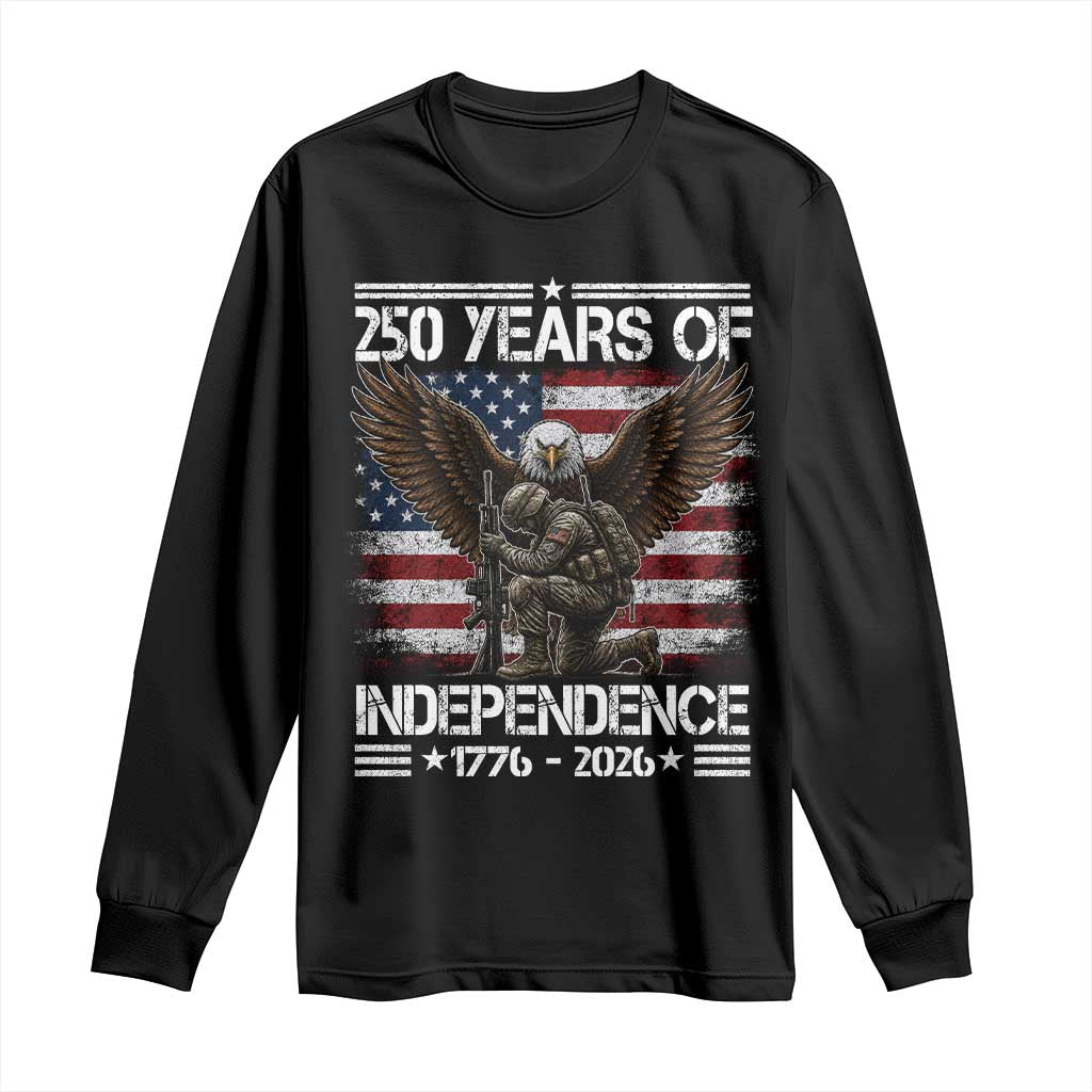 250 Years Of Independence Military Army Long Sleeve Shirt 250th Anniversary USA Bald Eagle