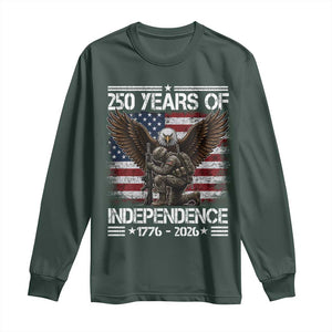 250 Years Of Independence Military Army Long Sleeve Shirt 250th Anniversary USA Bald Eagle