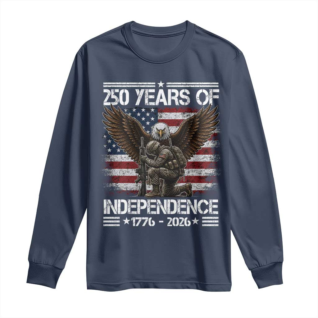 250 Years Of Independence Military Army Long Sleeve Shirt 250th Anniversary USA Bald Eagle