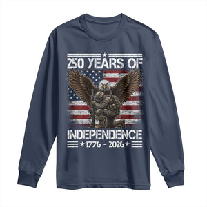 250 Years Of Independence Military Army Long Sleeve Shirt 250th Anniversary USA Bald Eagle