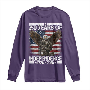 250 Years Of Independence Military Army Long Sleeve Shirt 250th Anniversary USA Bald Eagle