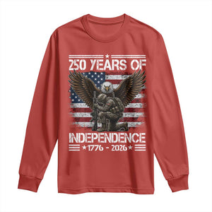 250 Years Of Independence Military Army Long Sleeve Shirt 250th Anniversary USA Bald Eagle