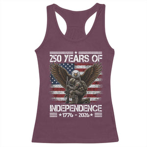 250 Years Of Independence Military Army Racerback Tank Top 250th Anniversary USA Bald Eagle