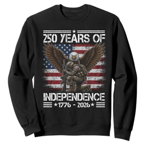 250 Years Of Independence Military Army Sweatshirt 250th Anniversary USA Bald Eagle