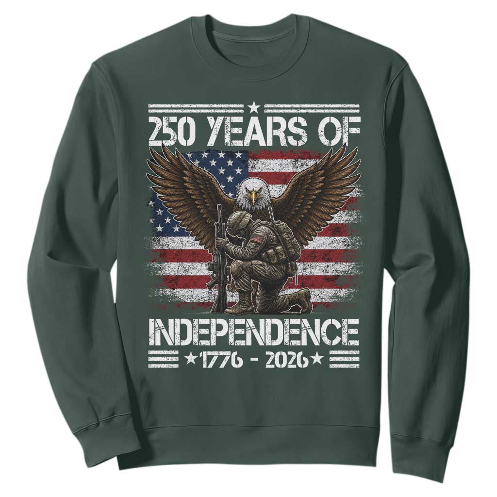 250 Years Of Independence Military Army Sweatshirt 250th Anniversary USA Bald Eagle