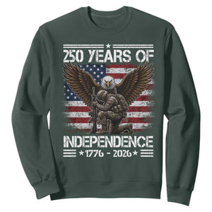 250 Years Of Independence Military Army Sweatshirt 250th Anniversary USA Bald Eagle