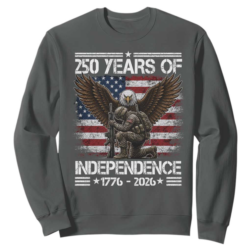 250 Years Of Independence Military Army Sweatshirt 250th Anniversary USA Bald Eagle