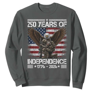 250 Years Of Independence Military Army Sweatshirt 250th Anniversary USA Bald Eagle