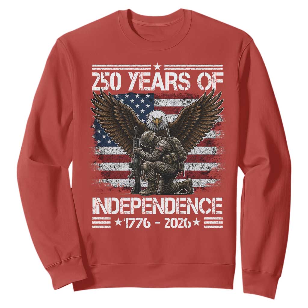250 Years Of Independence Military Army Sweatshirt 250th Anniversary USA Bald Eagle