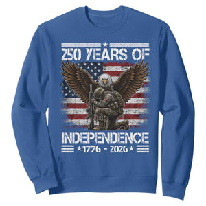 250 Years Of Independence Military Army Sweatshirt 250th Anniversary USA Bald Eagle