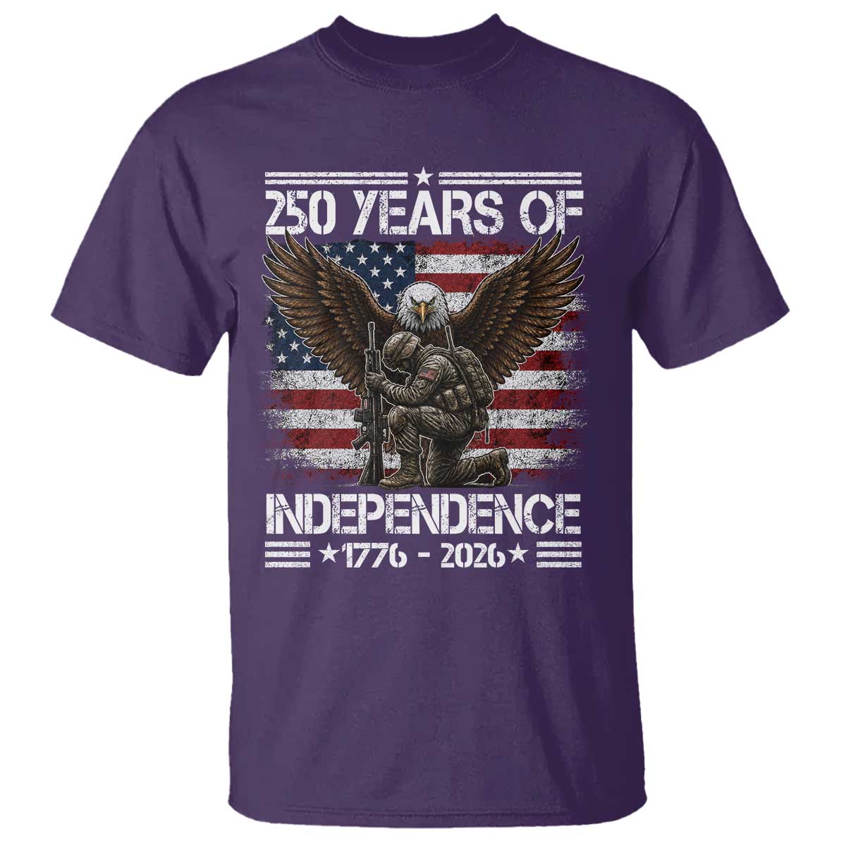 250 Years Of Independence Military Army T Shirt 250th Anniversary USA Bald Eagle