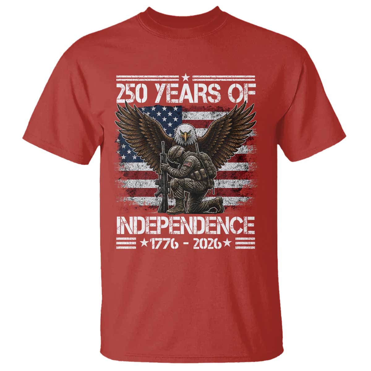 250 Years Of Independence Military Army T Shirt 250th Anniversary USA Bald Eagle