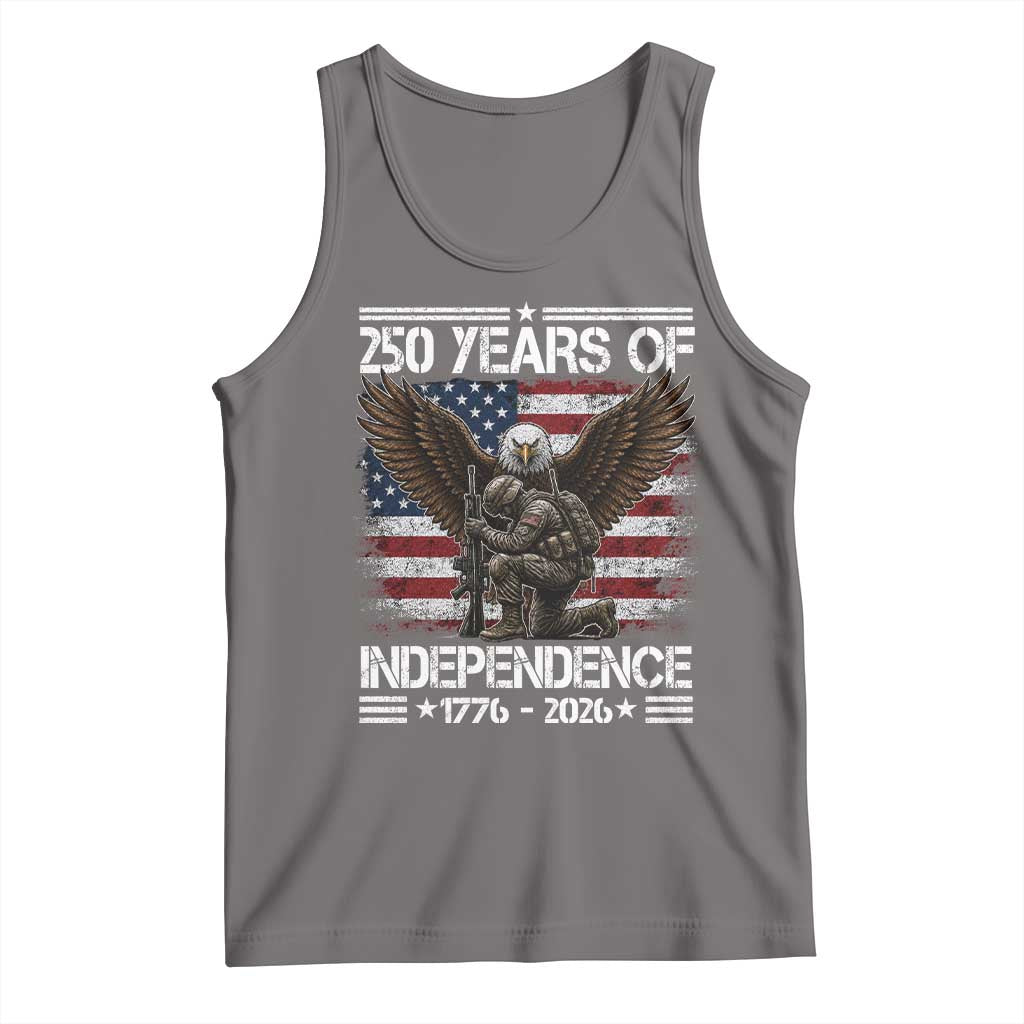 250 Years Of Independence Military Army Tank Top 250th Anniversary USA Bald Eagle