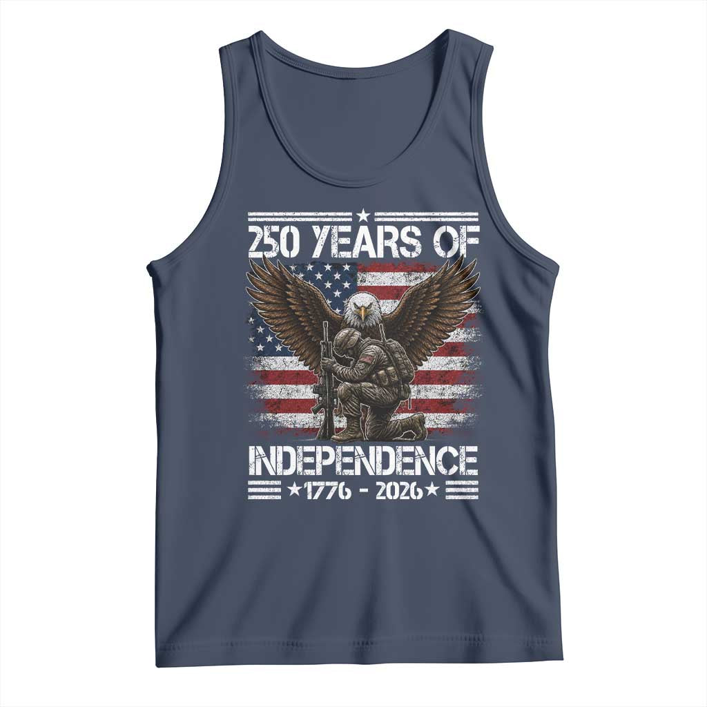 250 Years Of Independence Military Army Tank Top 250th Anniversary USA Bald Eagle