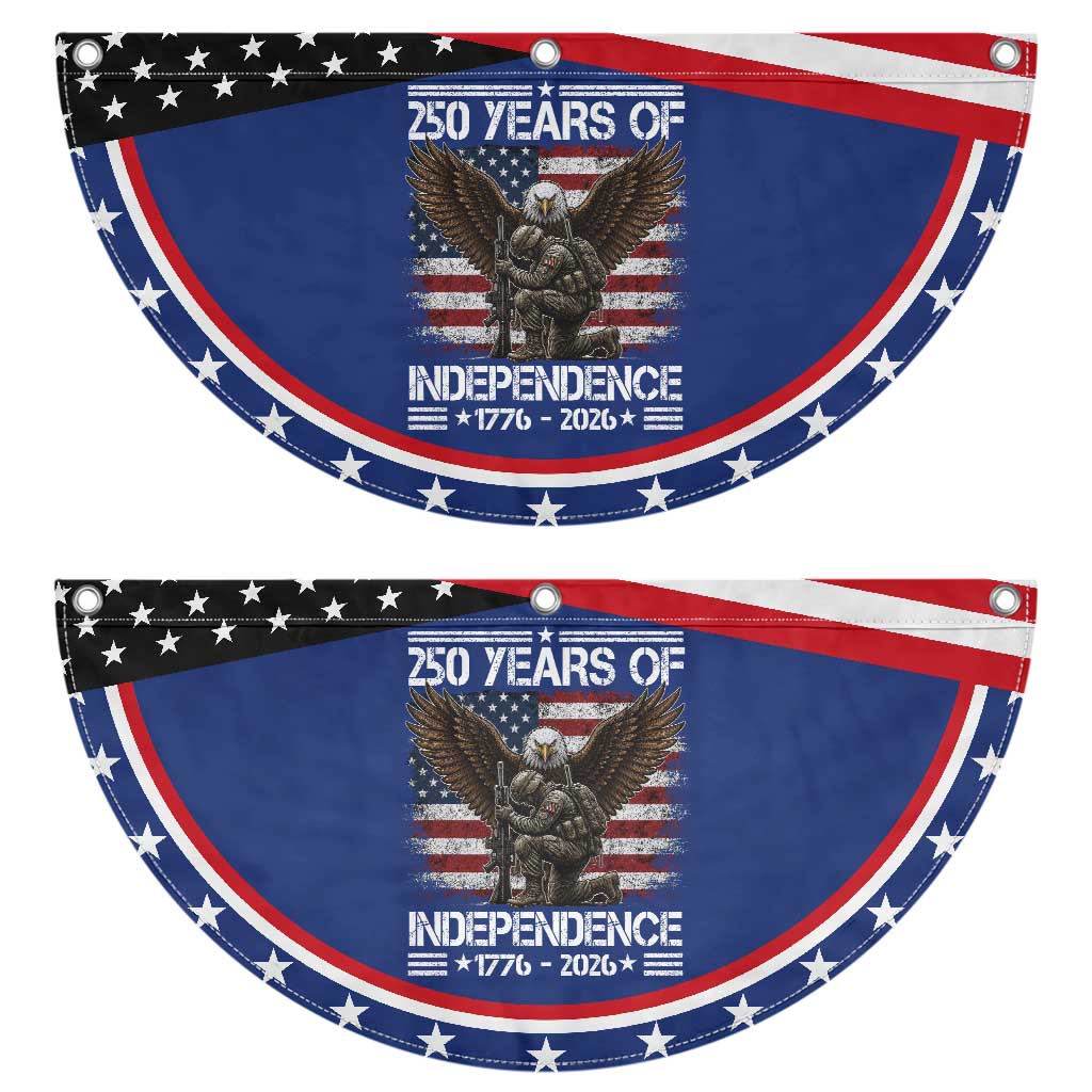 250 Years Of Independence Military Army Patriotic Fan Flag 250th Anniversary USA Bald Eagle
