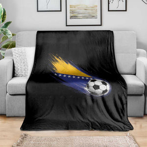 Bosnia and Herzegovina Soccer Lover Bosnian Flag Throw Blanket