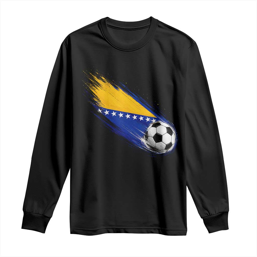 Bosnia and Herzegovina Soccer Lover Bosnian Flag Long Sleeve Shirt