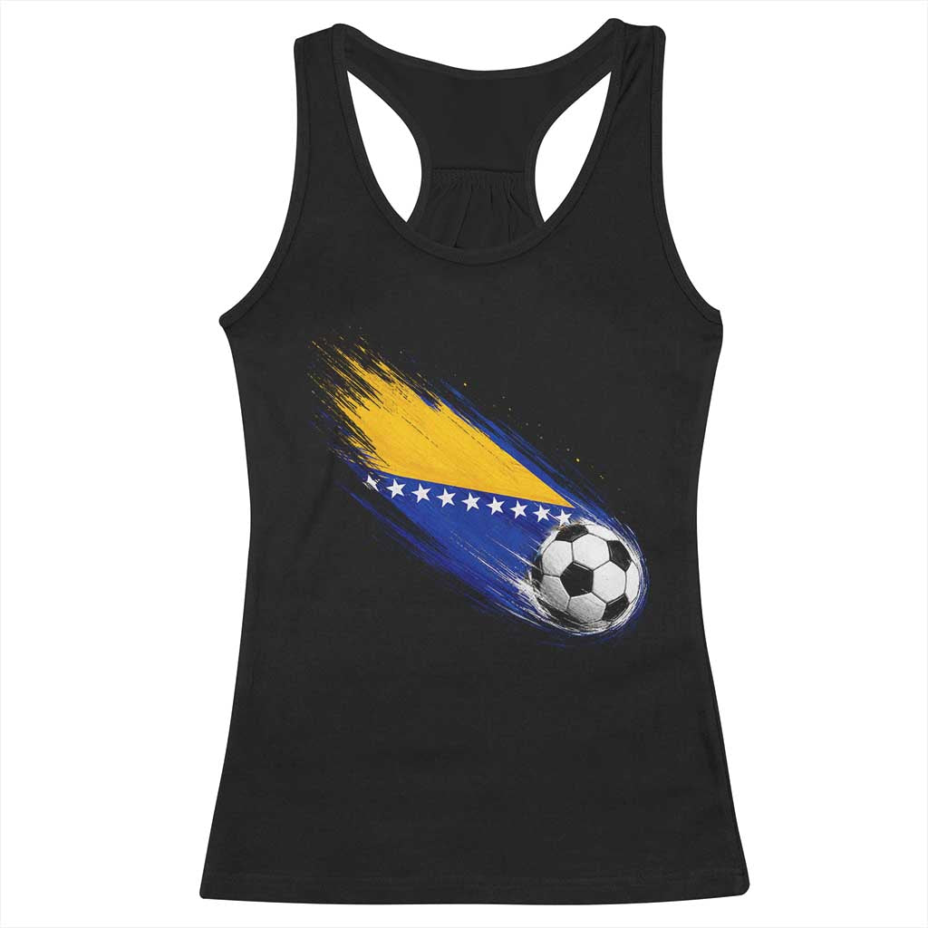 Bosnia and Herzegovina Soccer Lover Bosnian Flag Racerback Tank Top