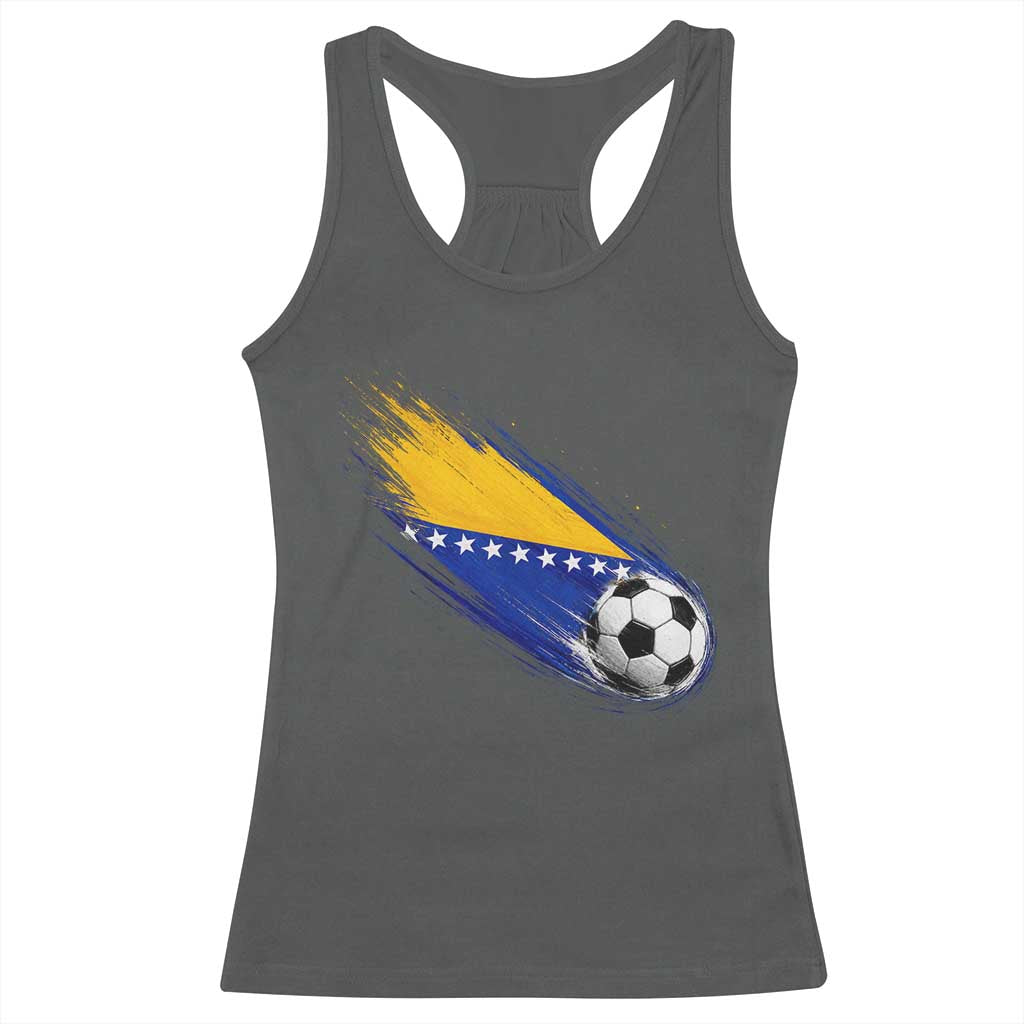 Bosnia and Herzegovina Soccer Lover Bosnian Flag Racerback Tank Top