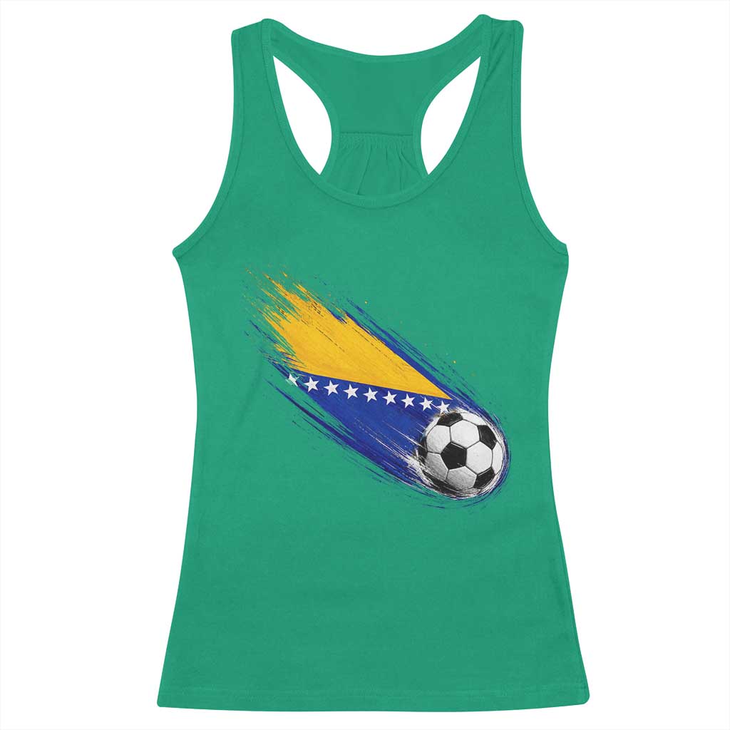 Bosnia and Herzegovina Soccer Lover Bosnian Flag Racerback Tank Top