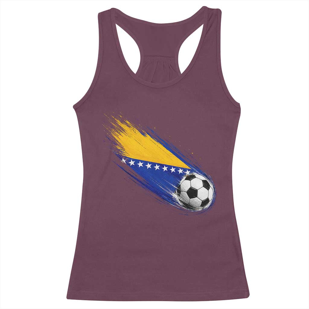 Bosnia and Herzegovina Soccer Lover Bosnian Flag Racerback Tank Top
