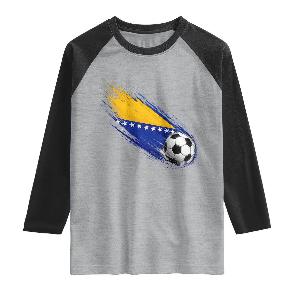 Bosnia and Herzegovina Soccer Lover Bosnian Flag Raglan Shirt