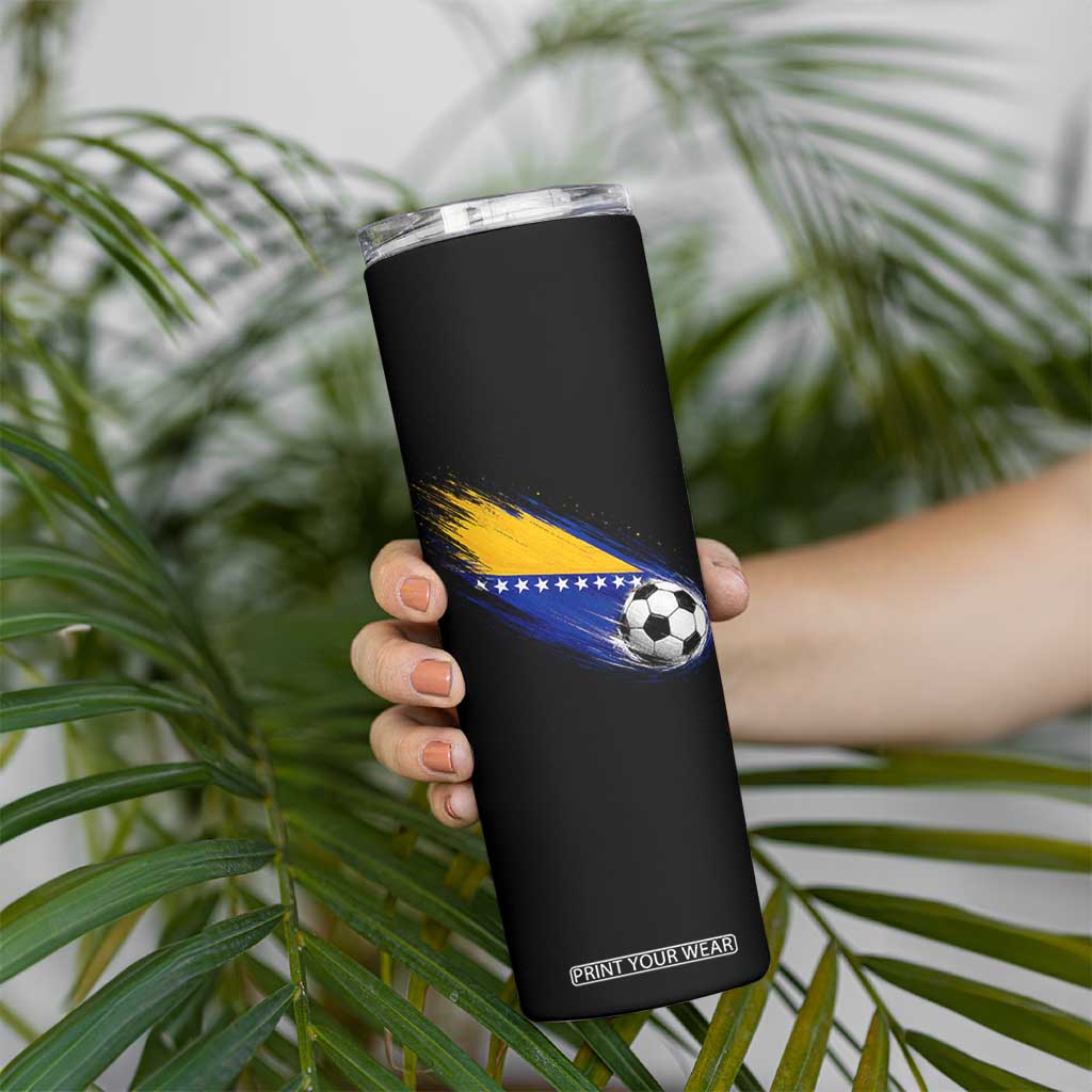Bosnia and Herzegovina Soccer Lover Bosnian Flag Skinny Tumbler