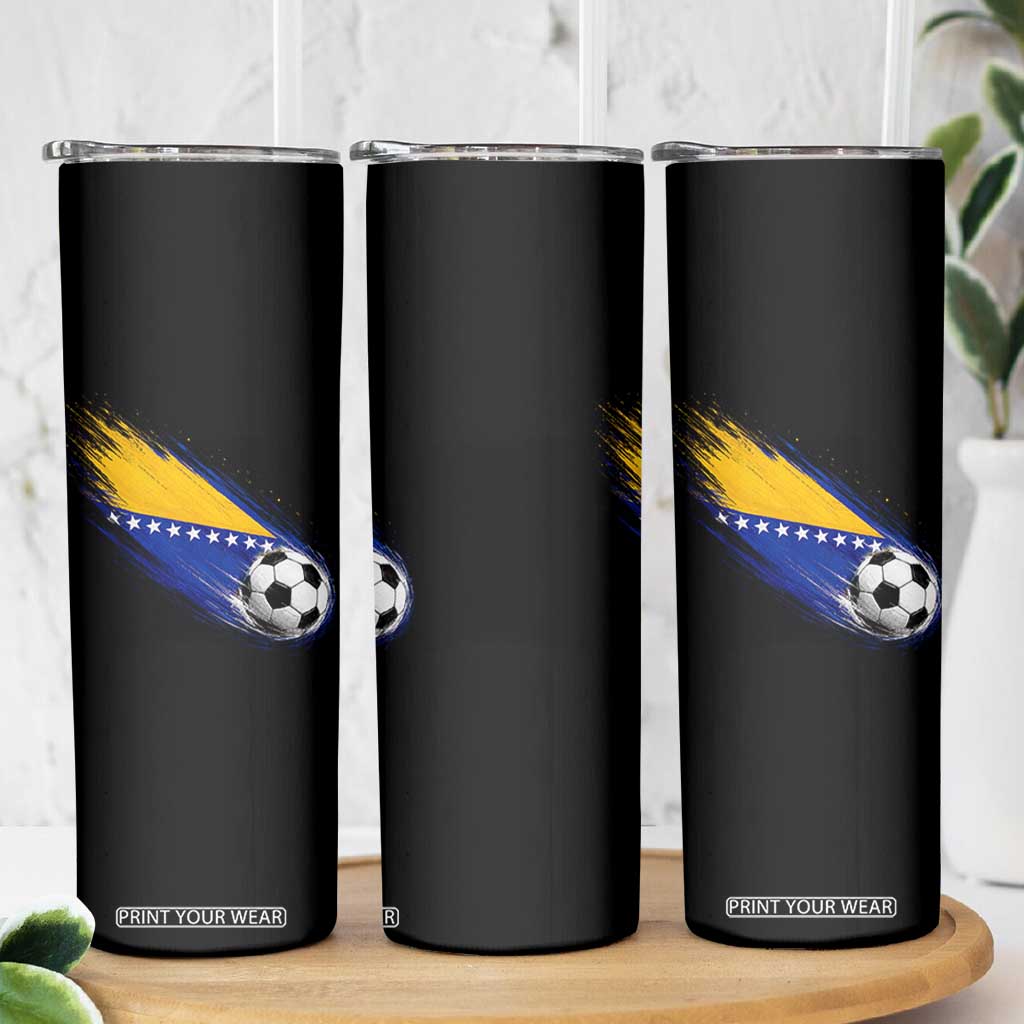 Bosnia and Herzegovina Soccer Lover Bosnian Flag Skinny Tumbler